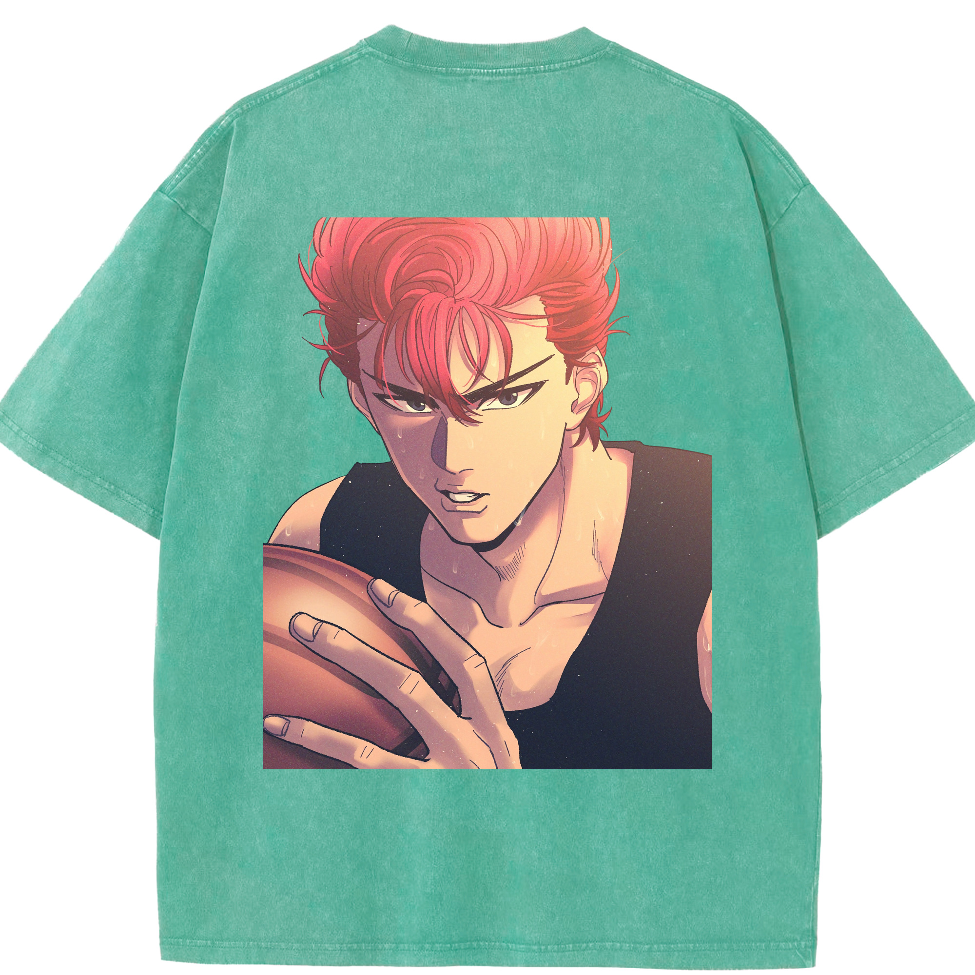 （画像用） SLAM DUNK／スラムダンク 綿100% ヴィンテージ風 半袖Tシャツ（背面プリント）